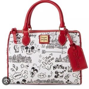 Dooney & Burke Disney Satchel Purse Red and White